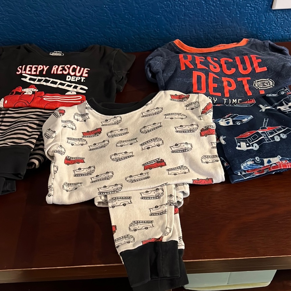 Fire truck pajama lot